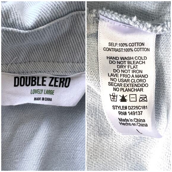 Denim on Denim Set Women's L Y2K Cropped Top Mini Skirt Skort Wrap Festival Blue - Picture 6 of 7